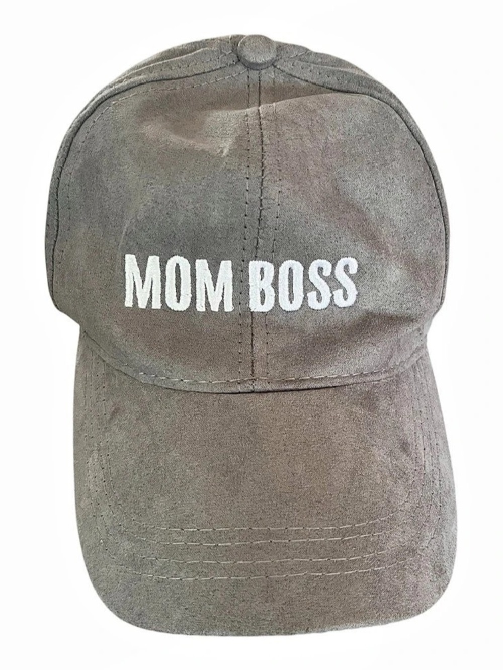 KatyDID Mom Boss Baseball Cap Gray One Size Adjustable